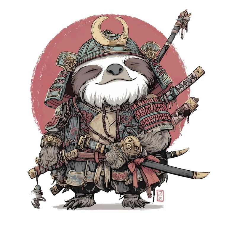 Faultier-Samurai-Rüstung