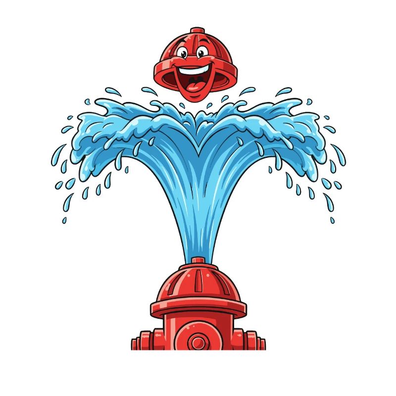 Heart bubbles from hydrant