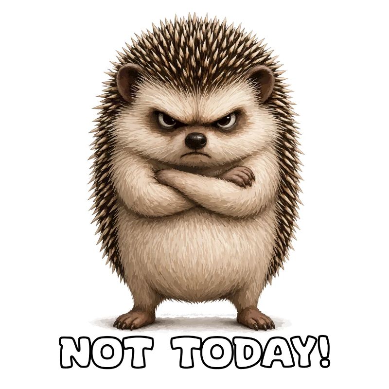 Not today hedgehogs with spines