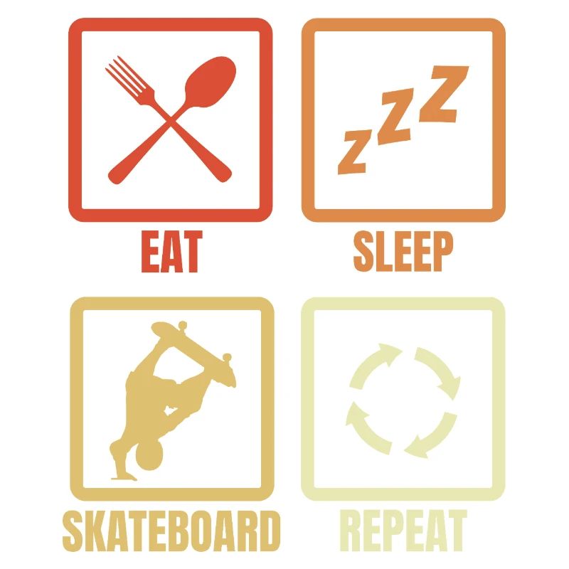 Mange Sommeil Skateboard Répéter