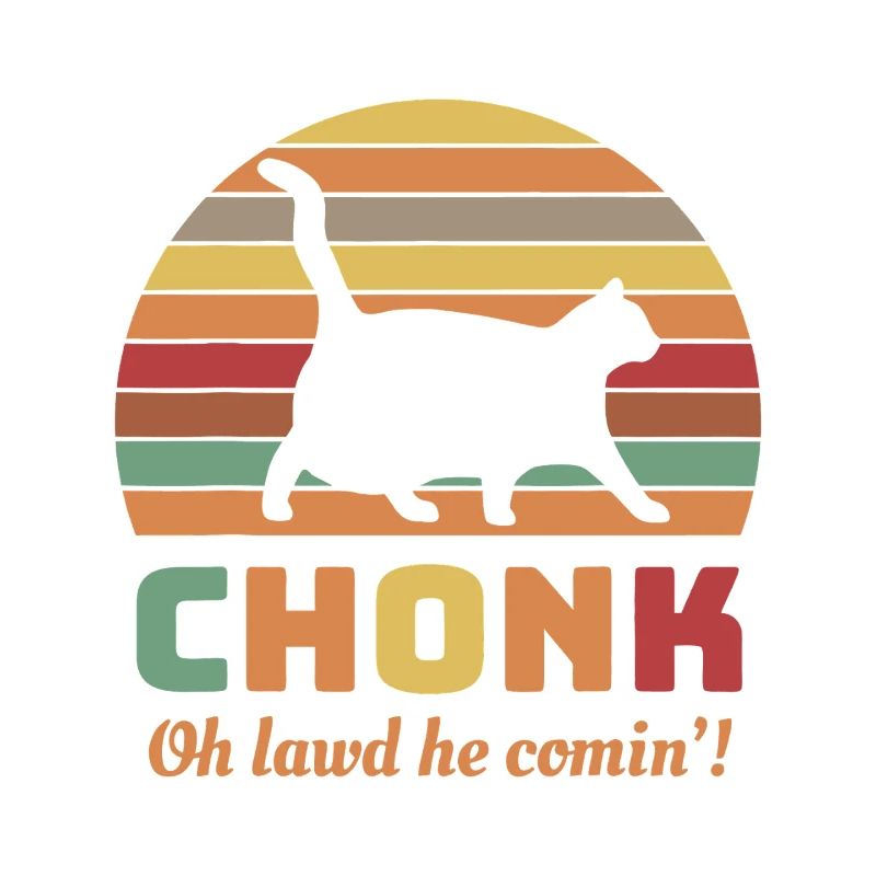 Chonk Cat Retro Sunset Tee
