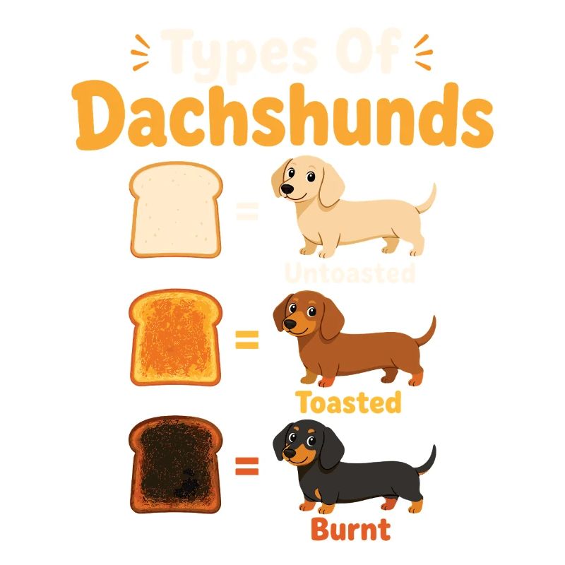 Types drôles de teckels et chiens