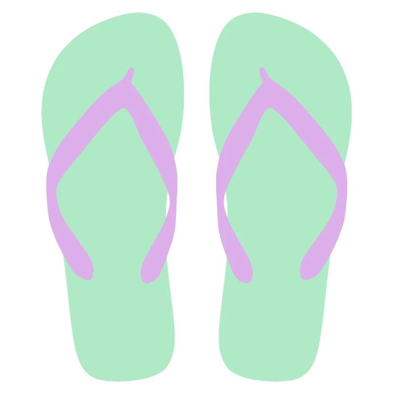 Mint Flip Flops Lavender Straps