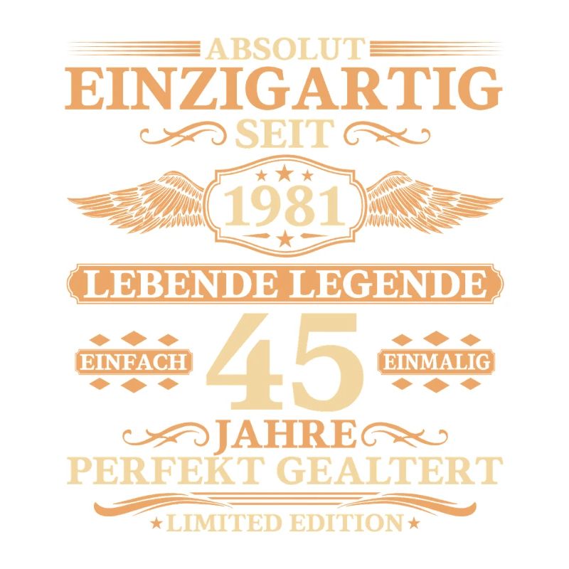 Einzigartig seit 1981 – 45. Geburtstag Geschenk