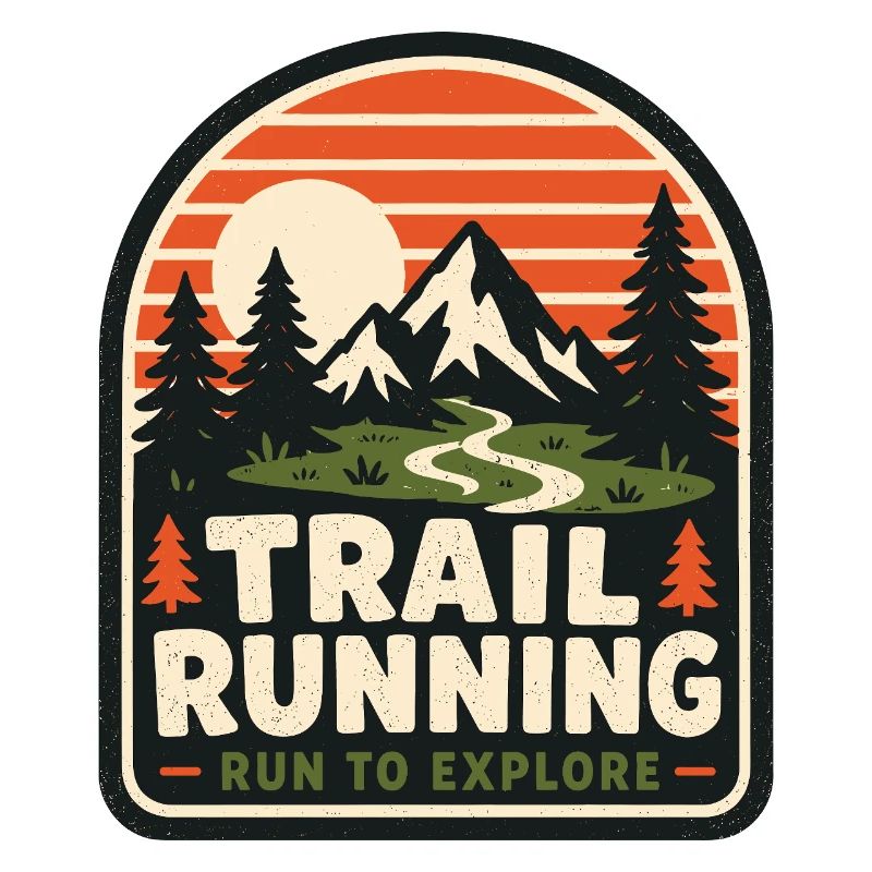 Badge de course en sentier pour explorer