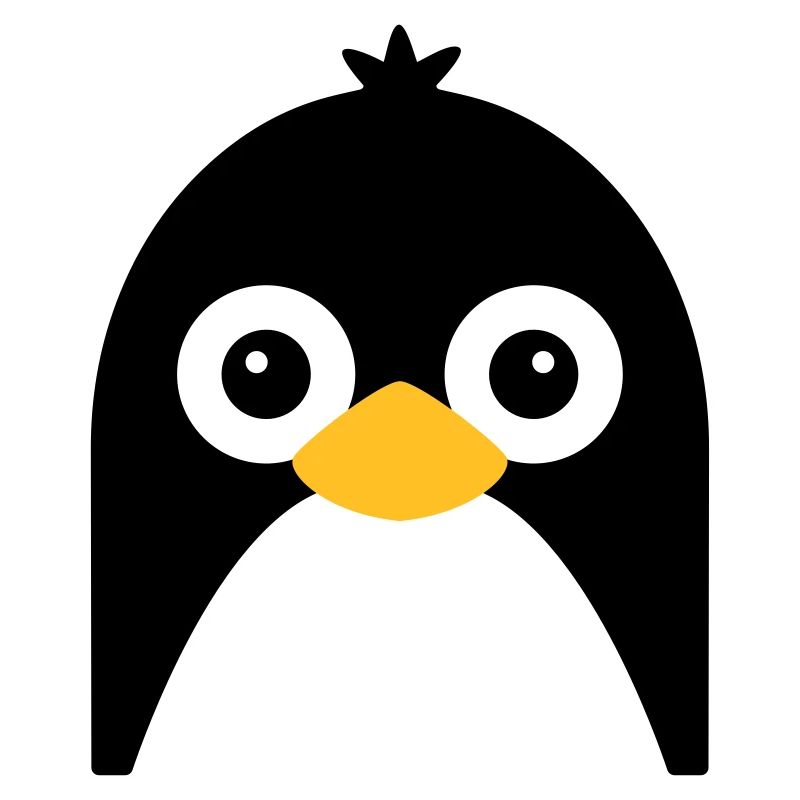 Visage de pingouin mignon