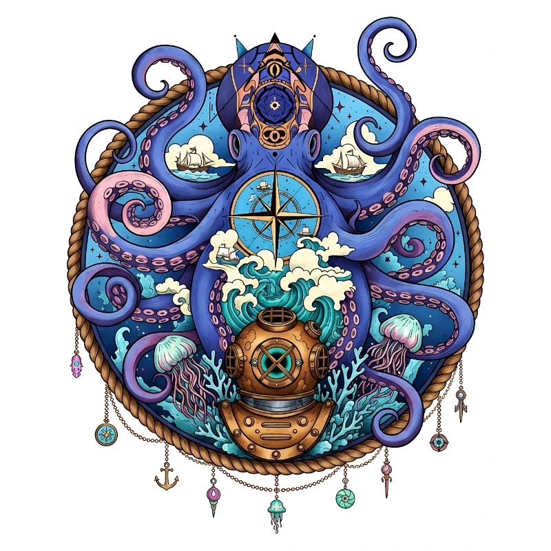 Nautical Squid Compass