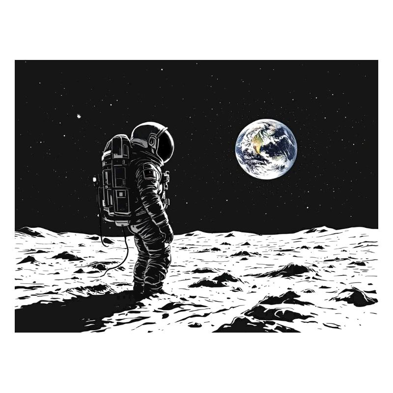 Astronaut looking back
