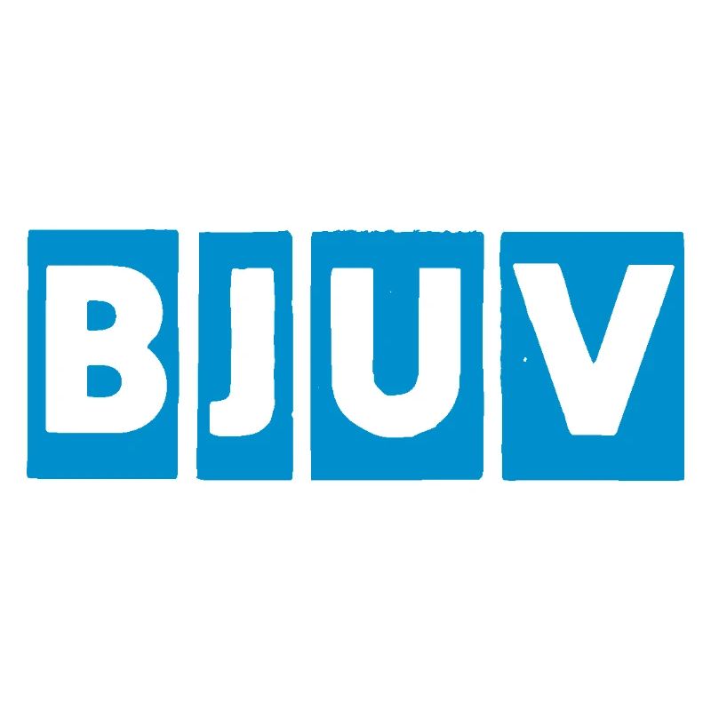 Blue Geometric Block Letters