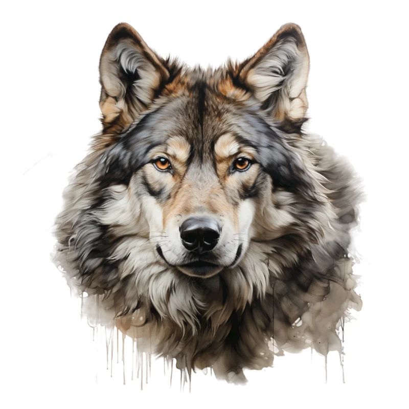 Wolf Portrait – Wildtier Alpen Design