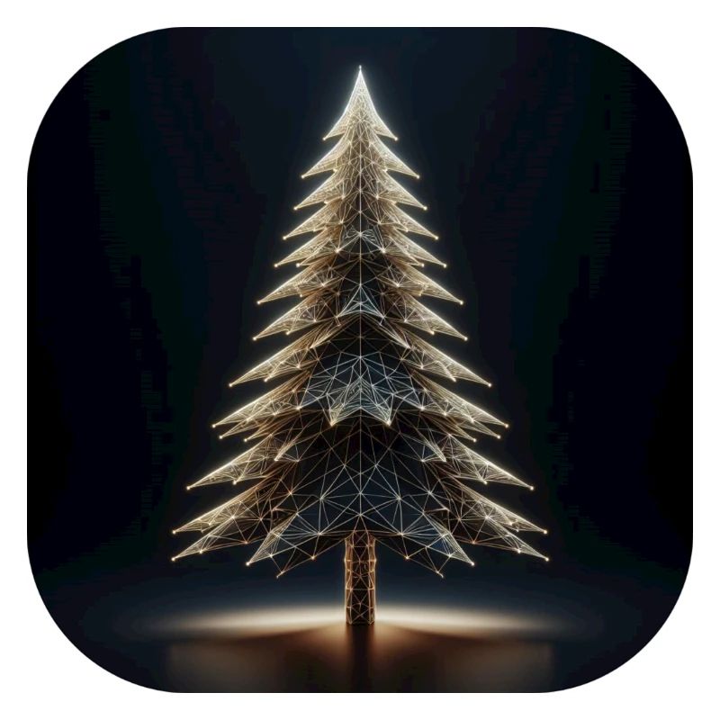 Christmas Tree Polygons Light Fir Tree