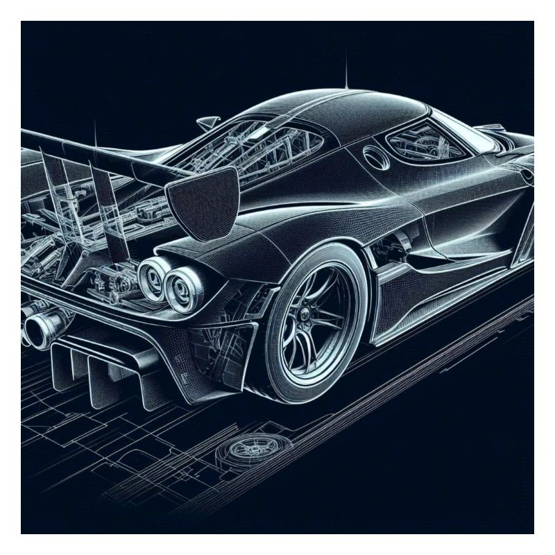 Vision de la voiture de course Blueprint