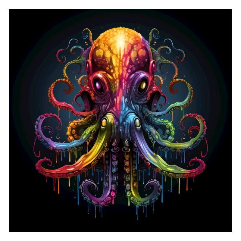 Pieuvre Octopus Fantasy Eau de mer colorée