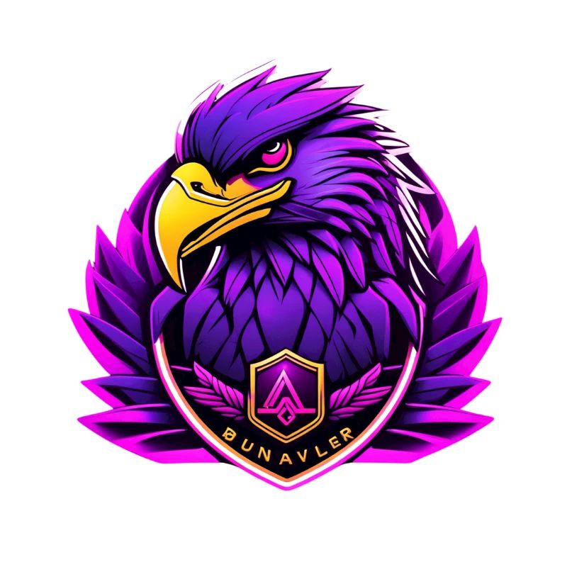 Futuristic eagle with neon accents