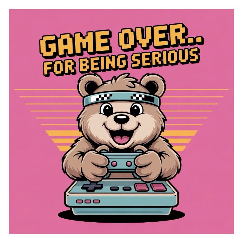 Teddy Bear Gierczak Funny Retro Theme