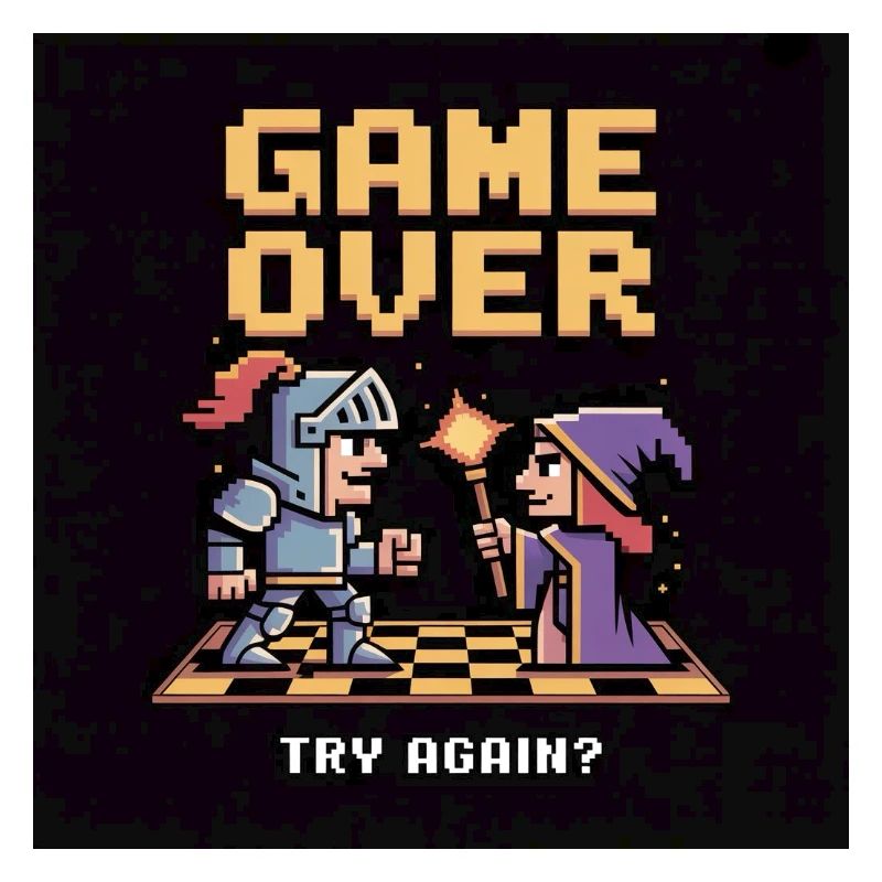 Game Over Pixel Duel Design