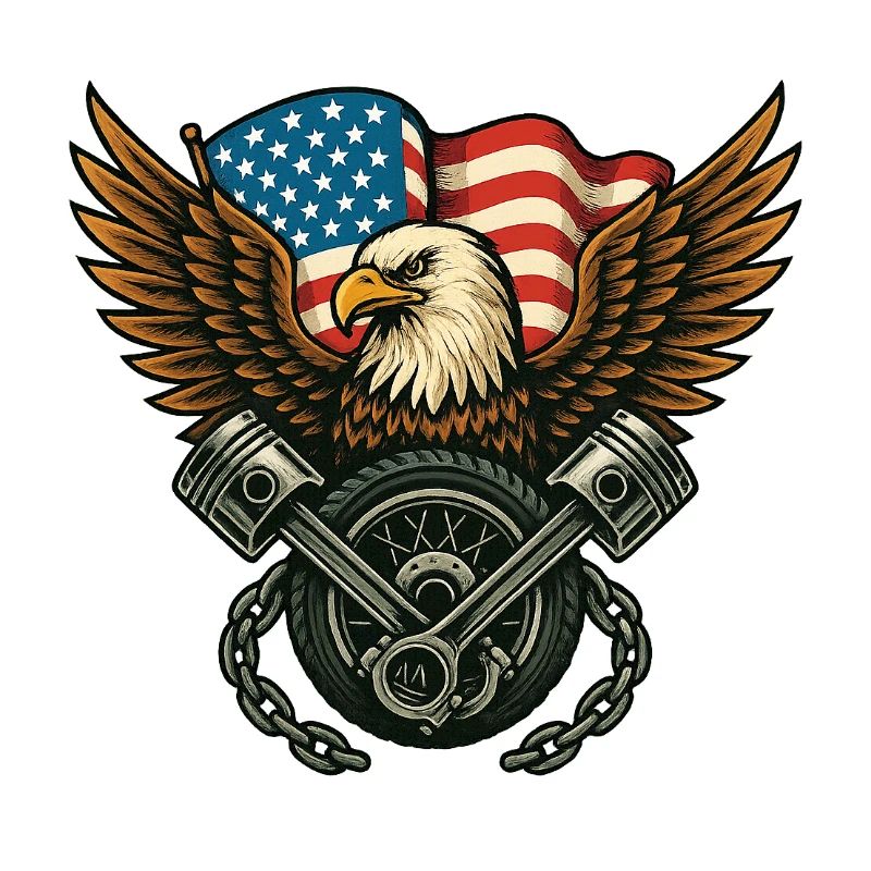 Patriotic Eagle with USA Flag