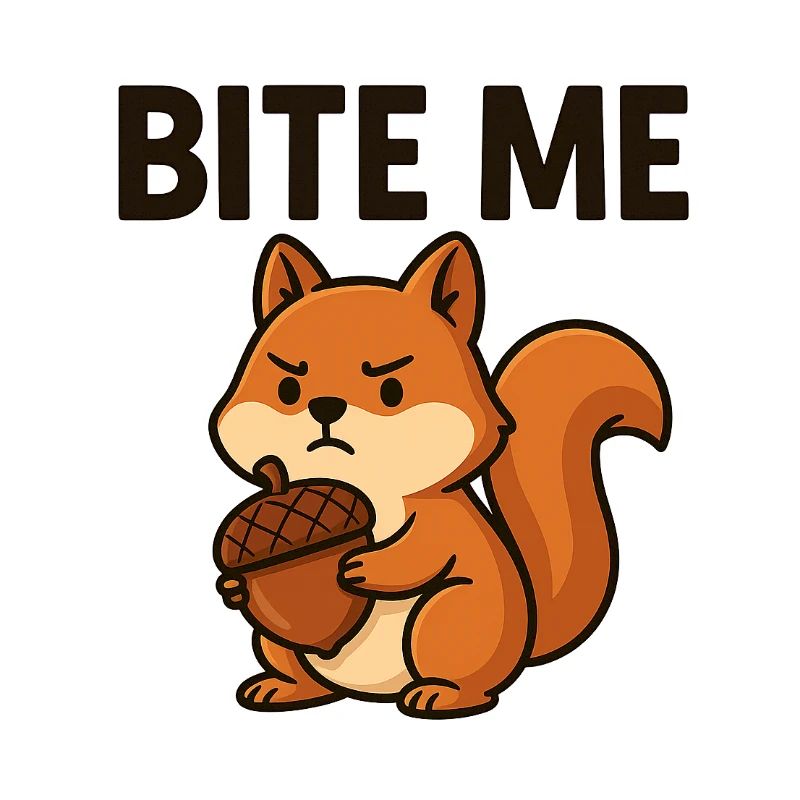 Artsy Squirrel with Bold Message