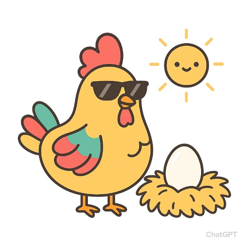 poule a pondu un œuf