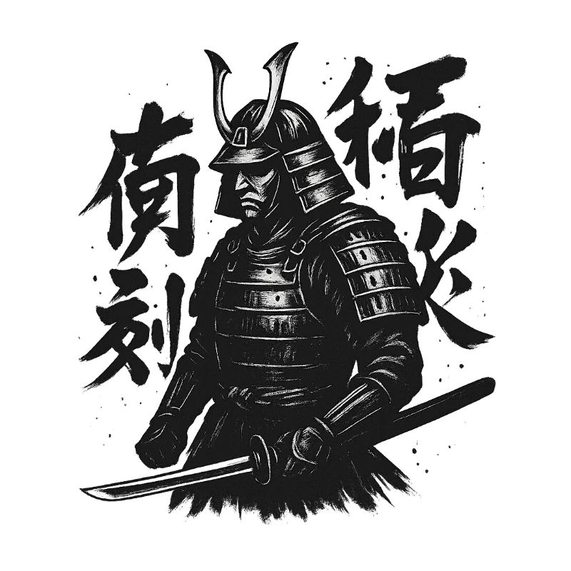 Samurai-Kalligraphie Kunst