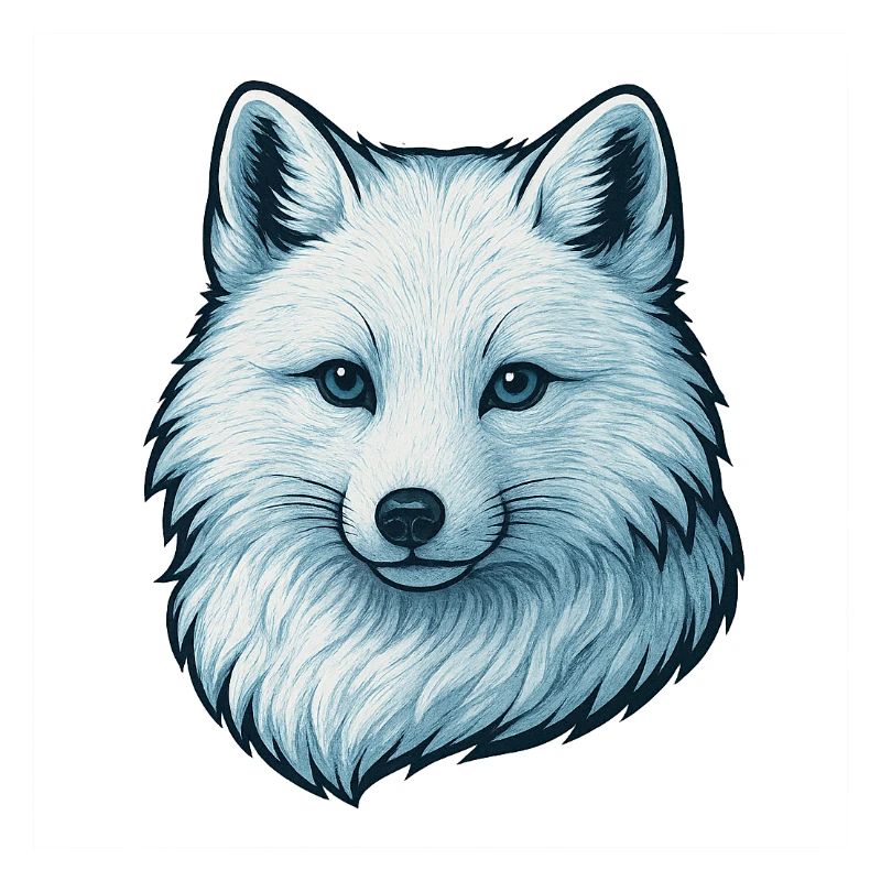 Illustration de visage de loup bleu