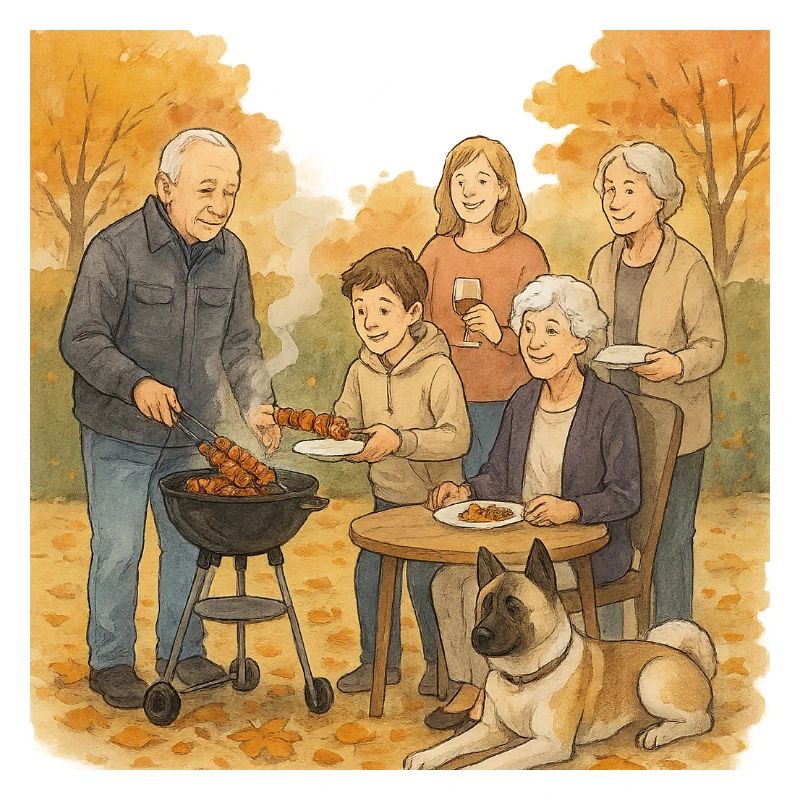 Grill im Herbst