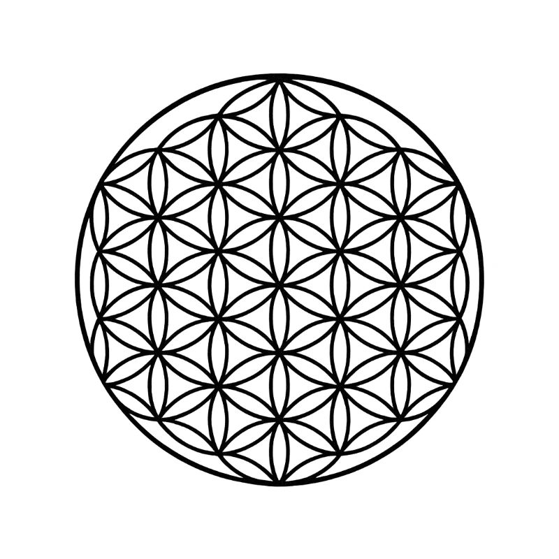 Conception de cercle de fleur de vie