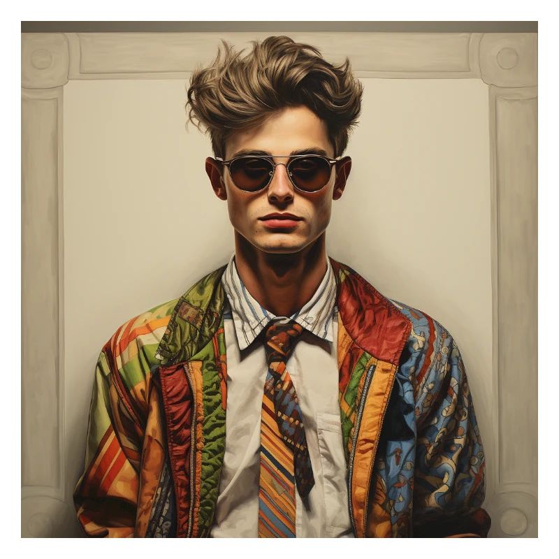 Veste rebelle patchwork
