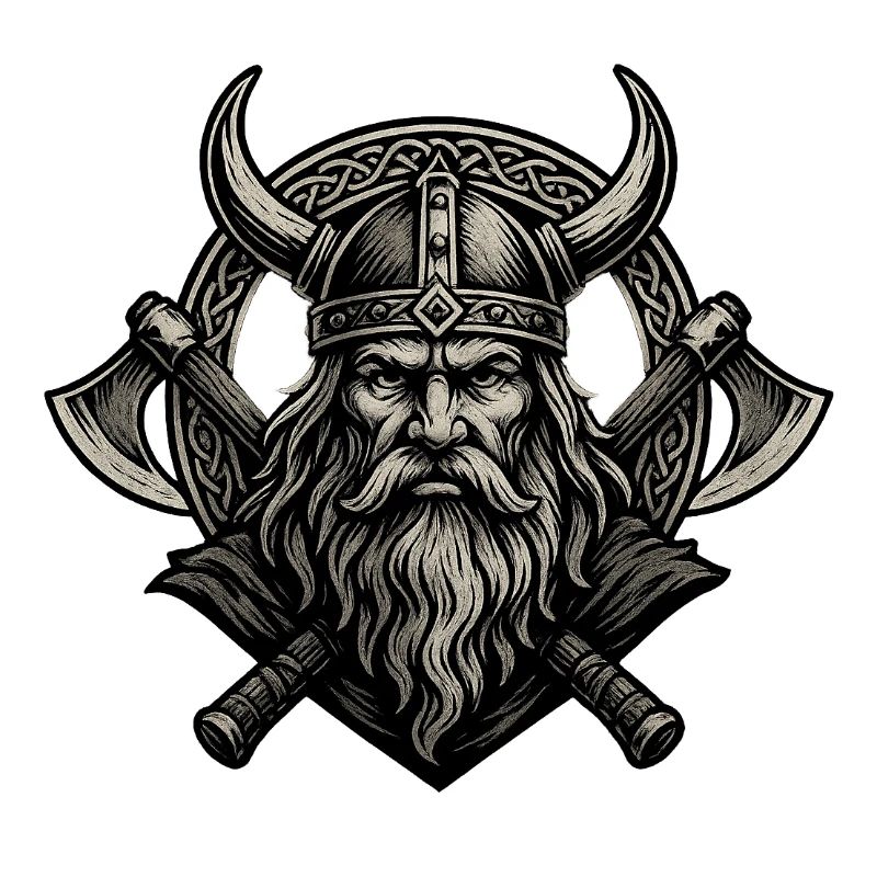 Viking with Axe Odin Thor Valhalla Warrior