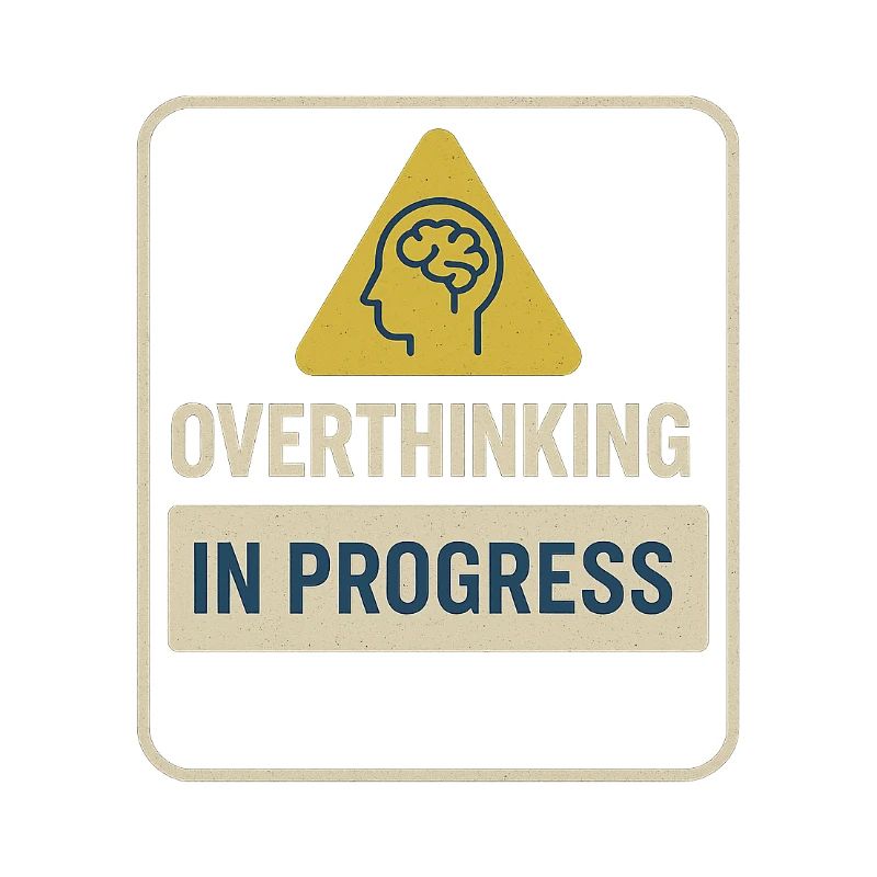 Overthinking in Progress Abzeichen