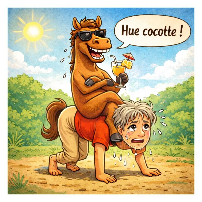 Inversion des rôles cheval - homme