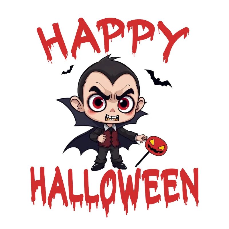 Halloween Vampire Dracula Citrouille Chauve-souris Effrayant