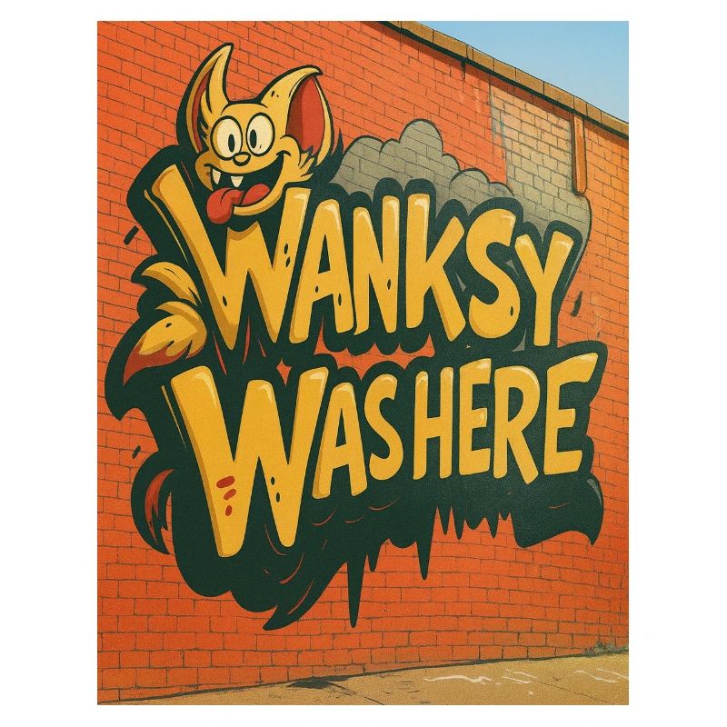Wanksy Was Here Graffiti