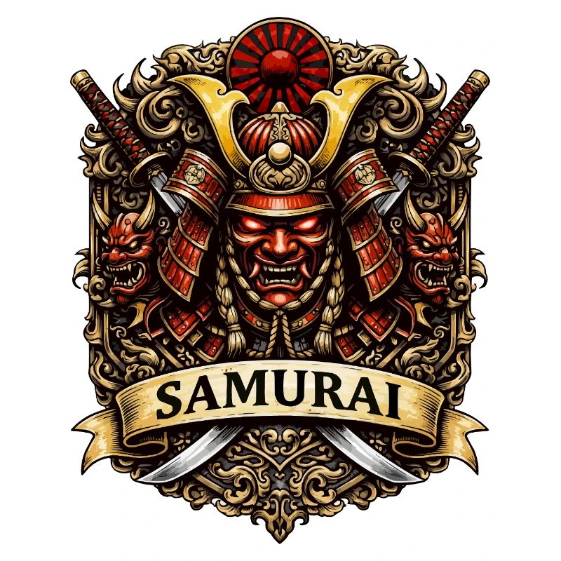 Samurai Wappen Kriegerkunst