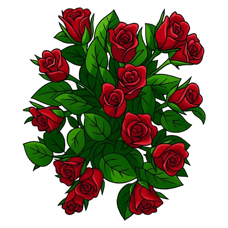 Roses élégantes en fleurs