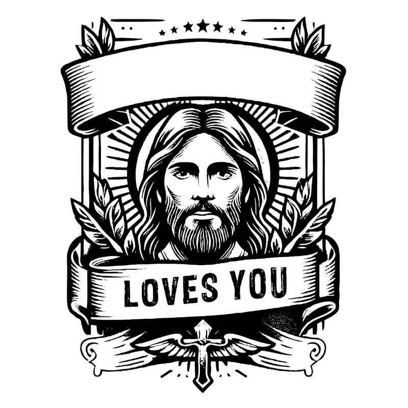 Jésus vous aime avec l’arc