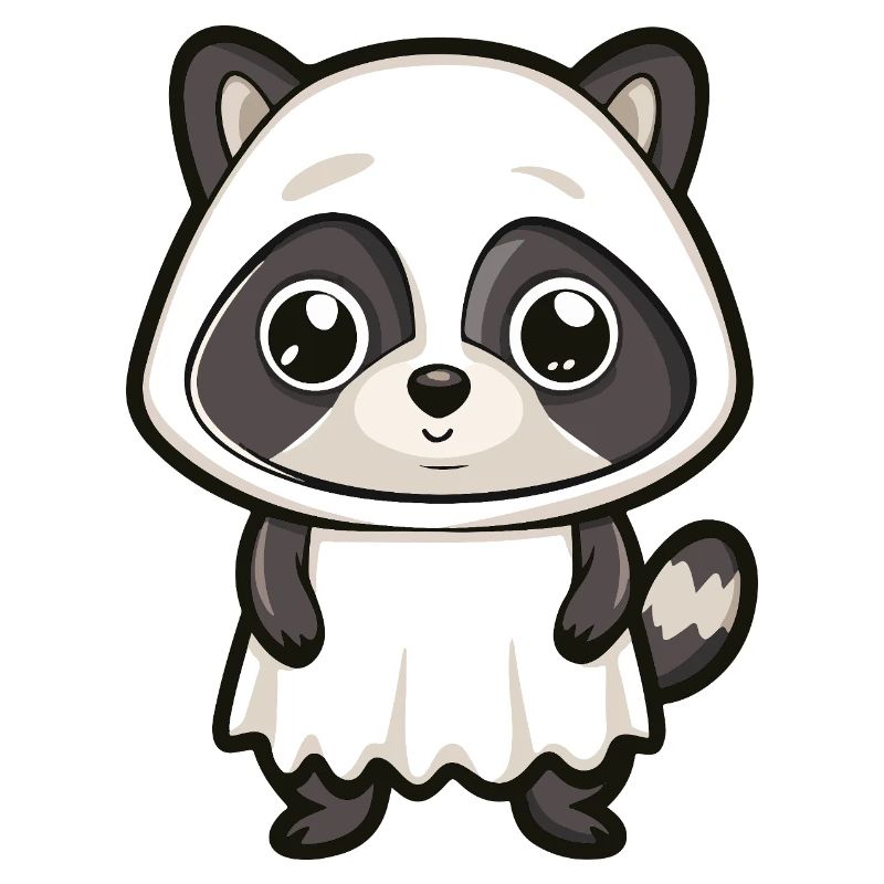 Waschbär Halloween Geist