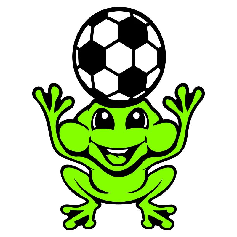 Frog Soccer Header Ball Playing Toad