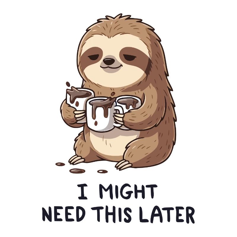 I Need Coffee For Later - Funny Sloth