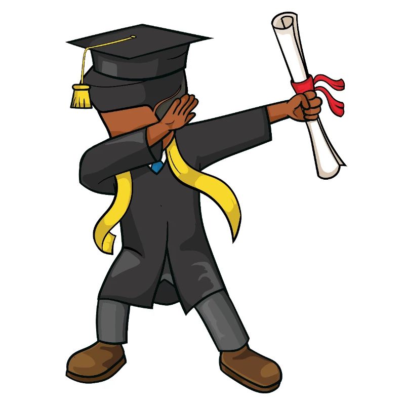 Afro Boy Dabbing Graduation Class 2026