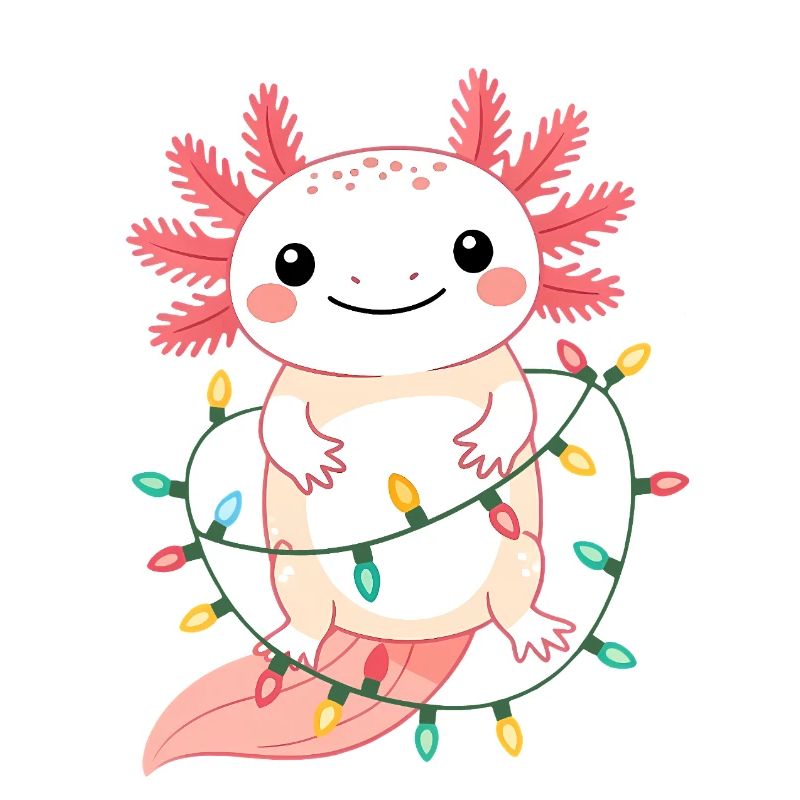 Pull de Noël Axolotl Drôle Mignon