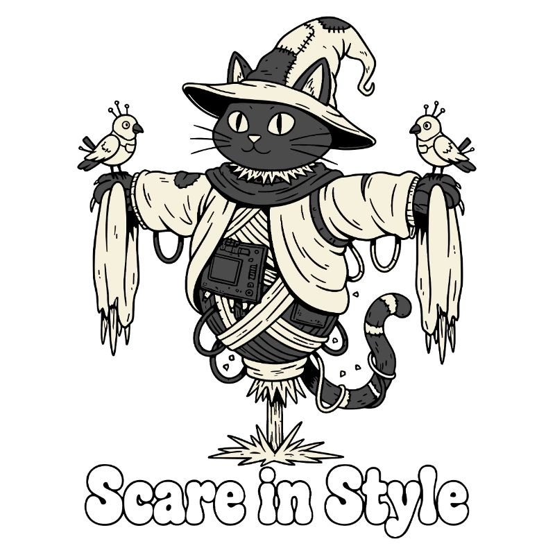 Effrayance dans le style : Chat d’Halloween