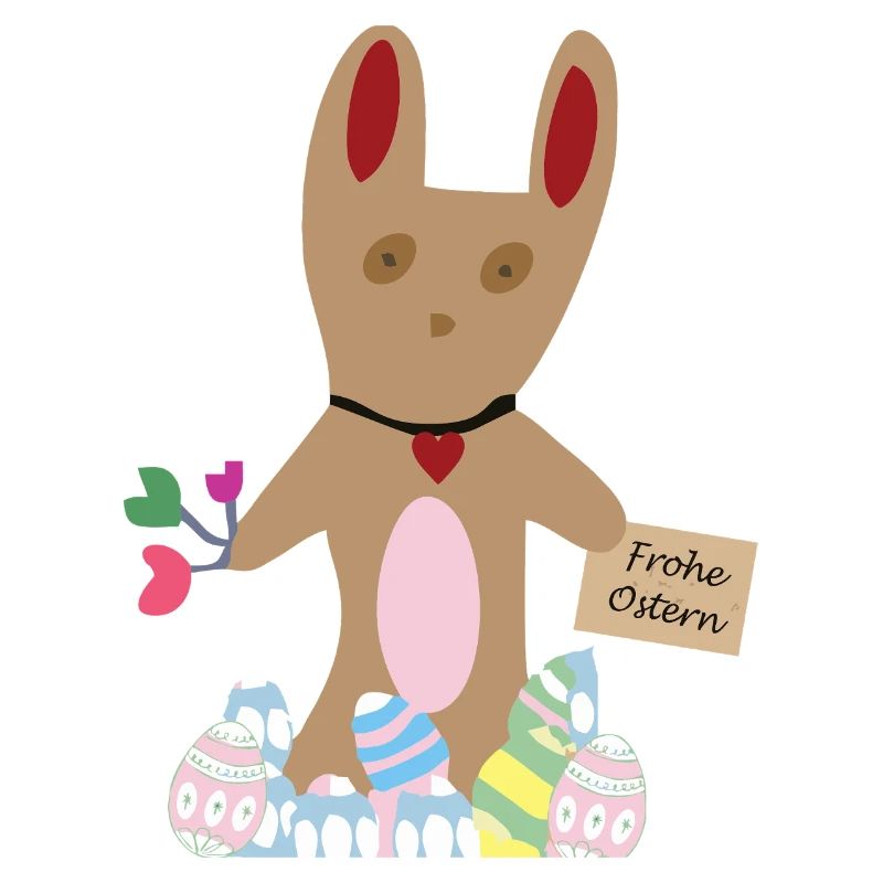 Le lapin souhaite Joyeuses Pâques