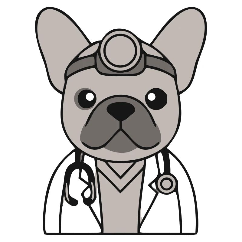 Frenchie Doctor Stethoscope Comic