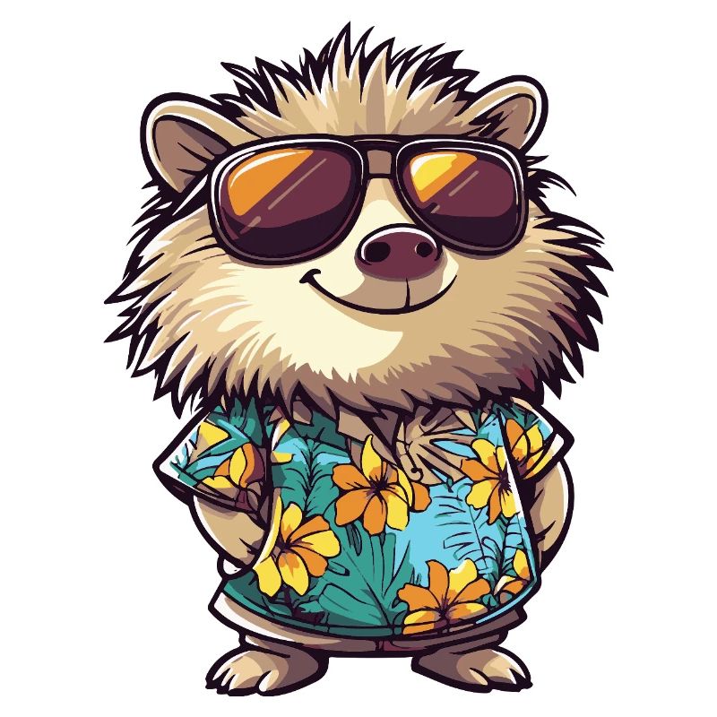 Igel Comic Urlaub