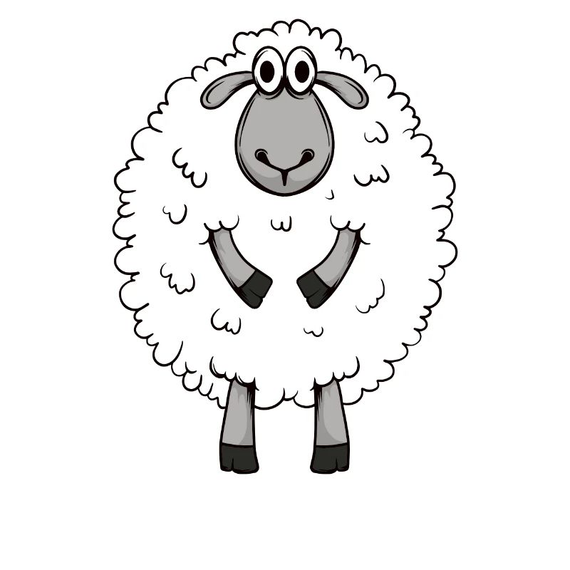 Cute German Shepherd Sheep Motif