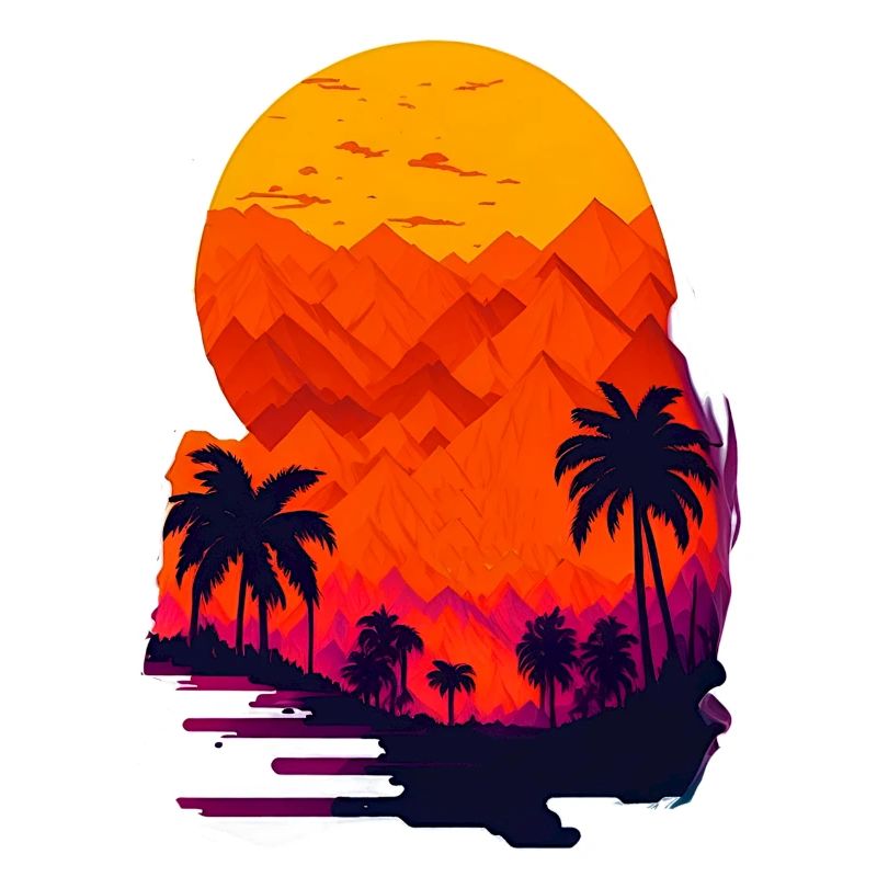 Coucher de soleil dans le désert