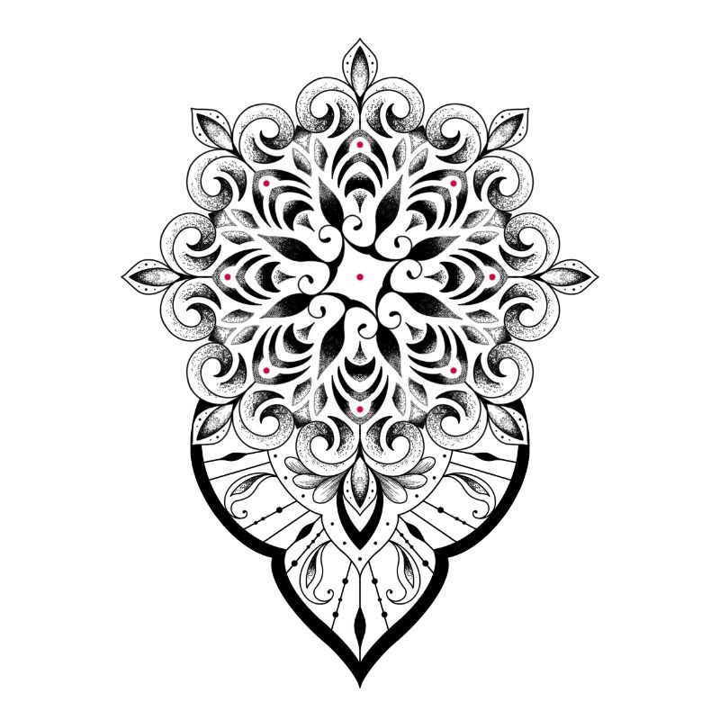 Mandala graphique dot work