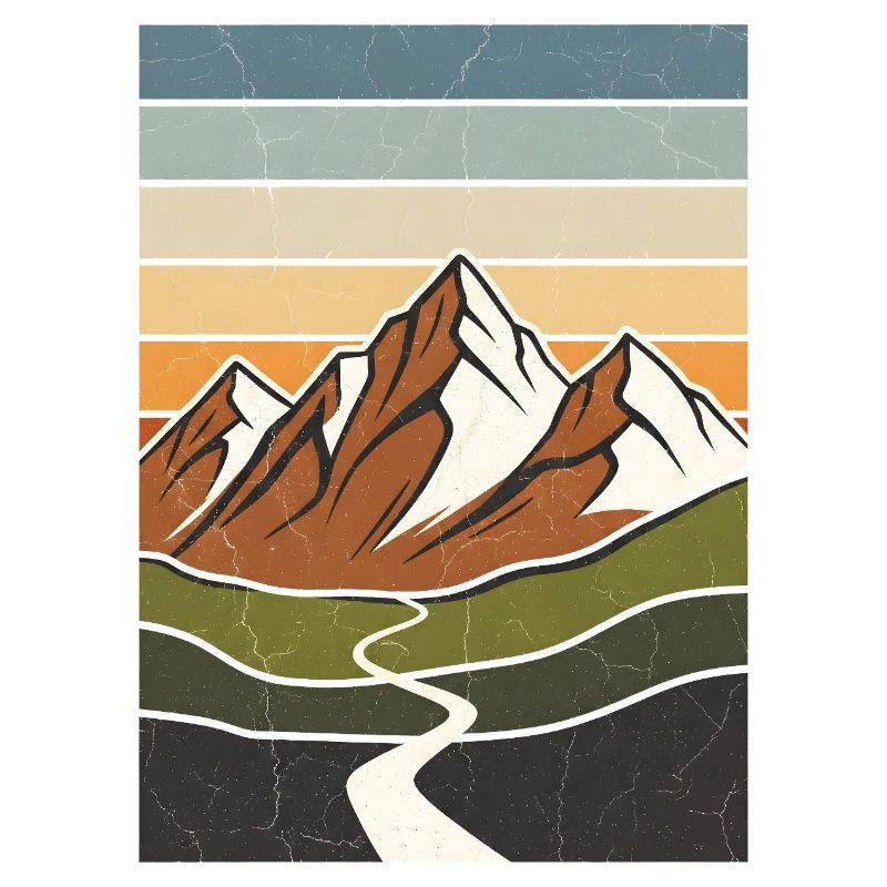 Hiking - Retro Mountains and Path