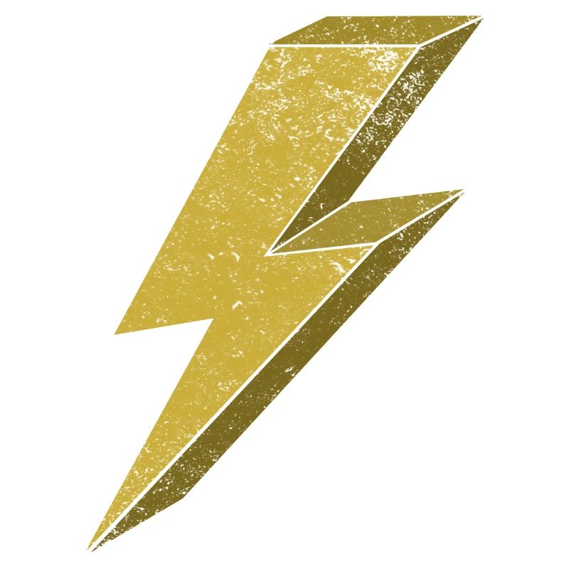 Dynamischer Blitz in Gold 3D